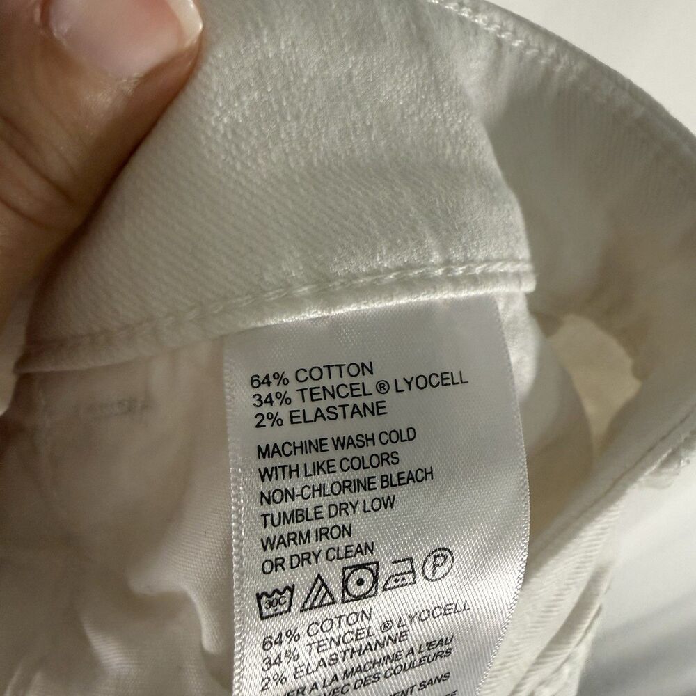 Tommy Bahama Jeans Women's 6 White Denim Cropped Cotton Blend Mid Rise - Picture 7 of 9